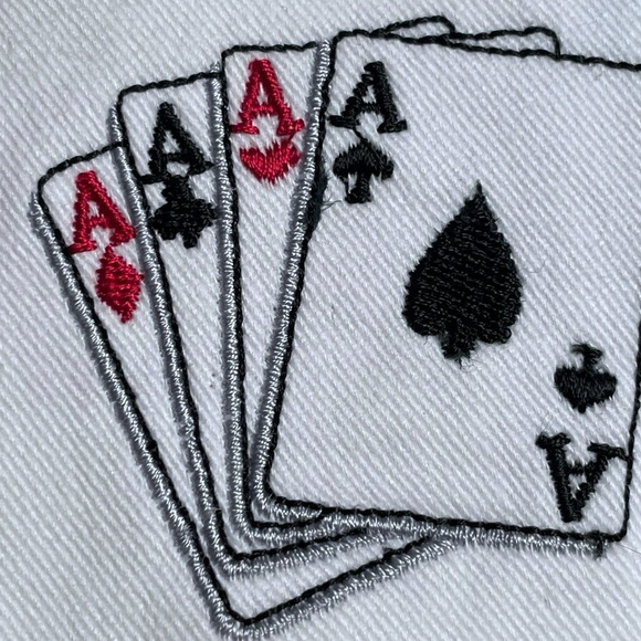 NWT RARE Vintage Cocktail Napkin Set Of 4 “Deck Of Cards” 100% Cotton - Picture 4 of 8